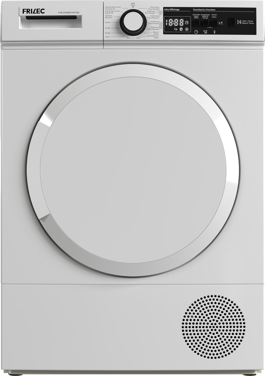 Bol.com Frilec KOBLENZ8882TWP-060 - Warmtepompdroger - Wit - 8kg Laadvermogen aanbieding