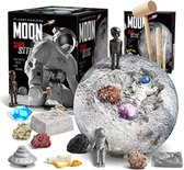 Maan opgraving speelset voor kinderen - 13 schatten, ruimte astronautenfiguur, experimenteerset met hamer en beitel