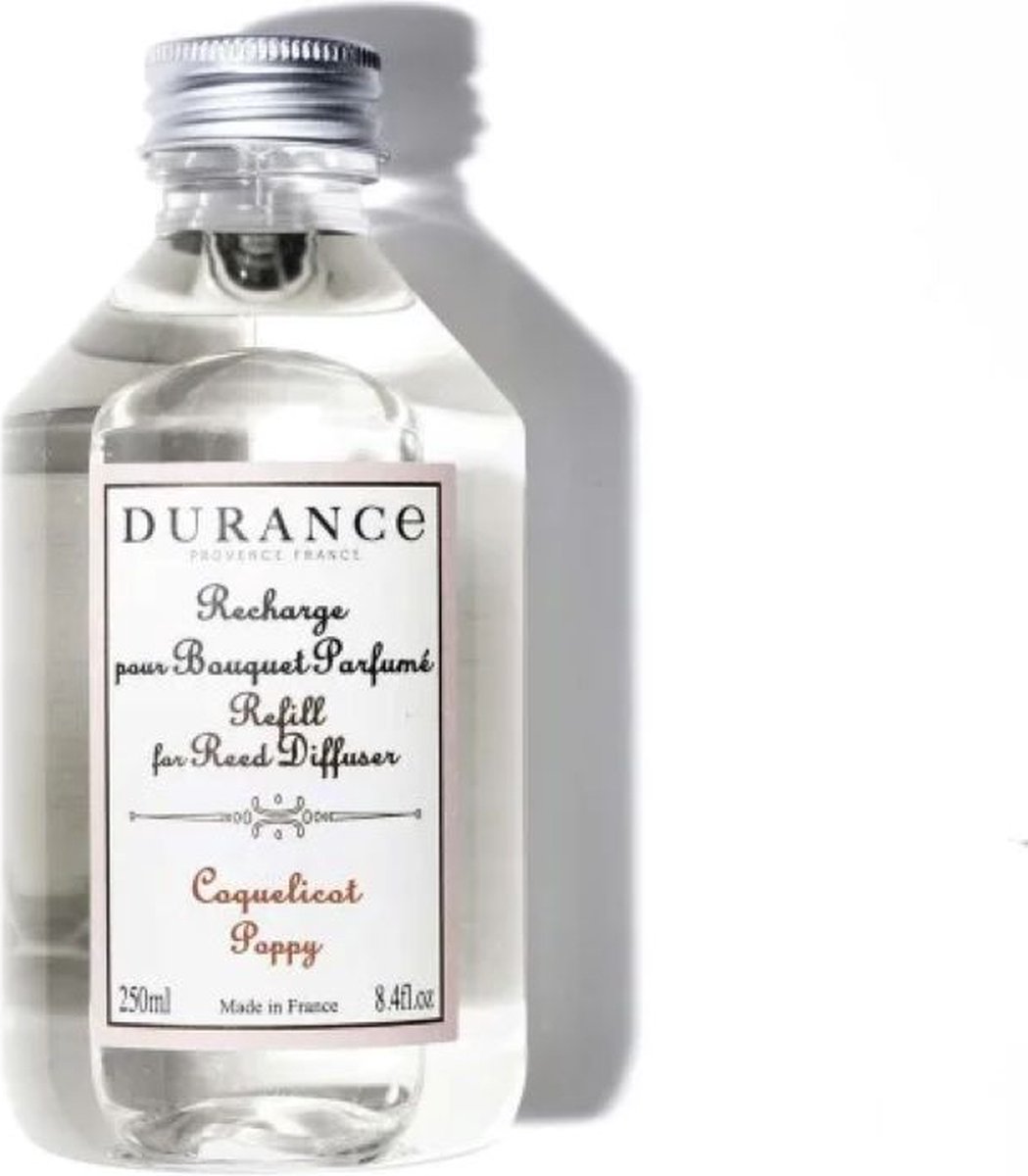 Durance - navulling geurstokjes - coquelicot poppy - klaproos - 250ml