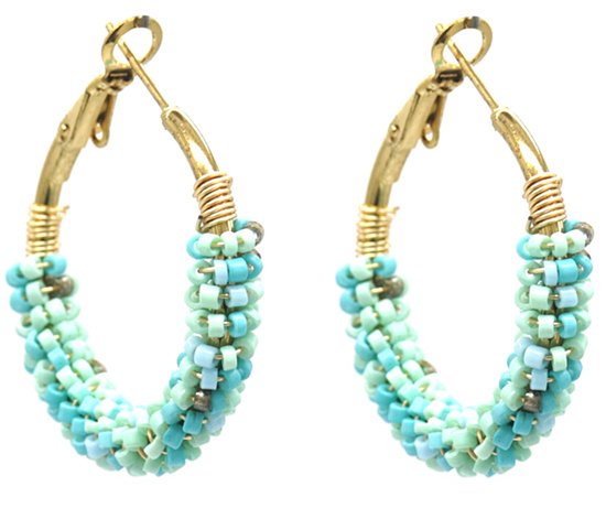 Oorbellen - hangers - ringen - goudkleurig - groen - vrolijk - accessoire - vrouwen - cadeau - hip - trendy