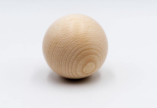 JOWE Houten bol van beukenhout 25 mm met boring 50 stuks - bol van hout made in Austria