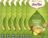 Yogi Tea For the Senses Natural Energy Bio aux huiles essentielles - Pack économique : 6 packs de 17 sachets