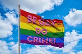 Drapeau « Be Gay Do Crime » - Drapeau de la Pride LGBTQ+ - 120 x 80 cm