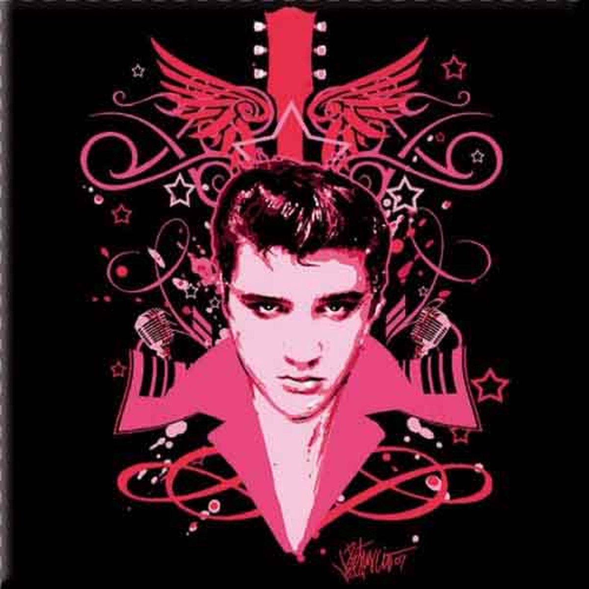 Elvis Presley - Let's Face It - Koelkast magneet - 7.5 x 7.5 cm