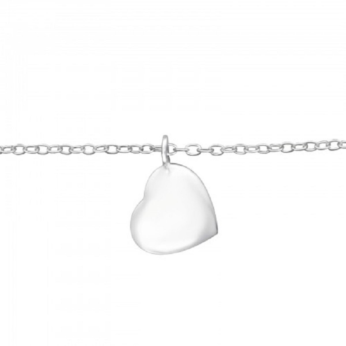 Enkelbandje hart 925 zilver