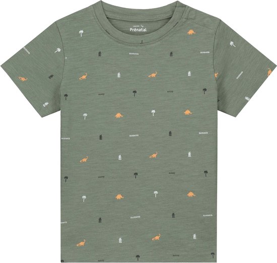 Prénatal peuter T-shirt - Jongens - Light Khaki Green - Maat 104
