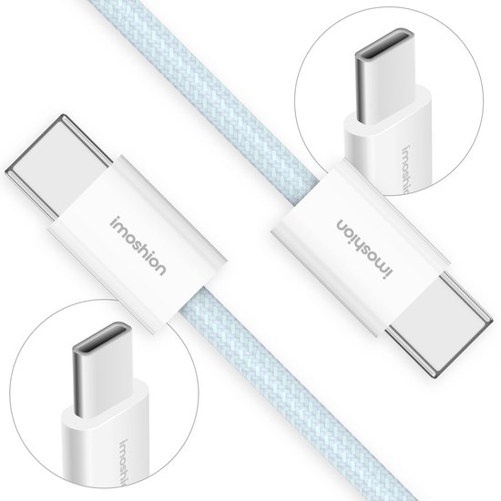 imoshion Kabel - USB C naar USB C Kabel - 2 meter - Snellader 60W