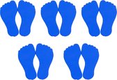 MDsport - Markeervoeten - 5 paar voetjes - Vloermarkering - Set van 5 - Blauw
