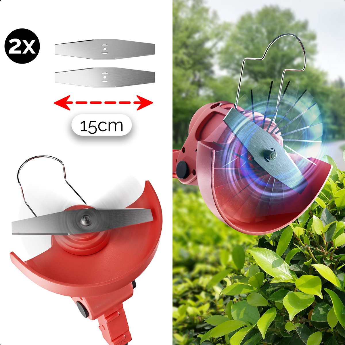 TGT500W-Premium - Grastrimmer - Bosmaaier - Grasmaaier - Op Wielen - Draadloos Met 2x Accu – foto 3
