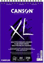 Tekenblok canson xl fluid mixed media a4 30v 250gr | 1 stuk