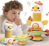 De Ganzen Bijtring -2 In 1 Baby speelgoed- Montessorisch Speelgoed - Educatief speelgoed - Montessori speelgoed - Sensorisch speelgoed-0- 24 Maanden - Ontwikkeling - Baby -Fijne moteriek- geschenkdoos -Kraamcadeau -met Liedjes & Geluiden
