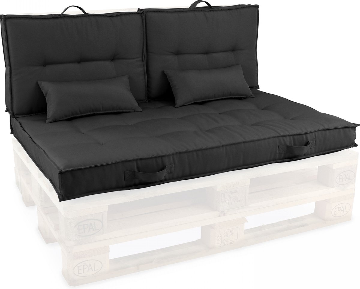 Oviala - Grijze gestoffeerde kussens voor pallets - Cuzco