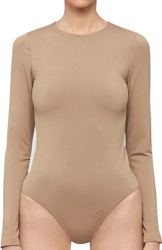 Pieces body lange mouw - PCNEJA - XL - Beige.