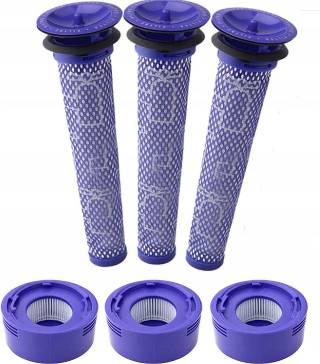 3 X Vervangende filter Geschikt voor stofzuiger Dyson V8, V7, vervanging voor het filter DY-967478-01 + DY-965661-01. Een vervanging die net zo goed is als het origineel.