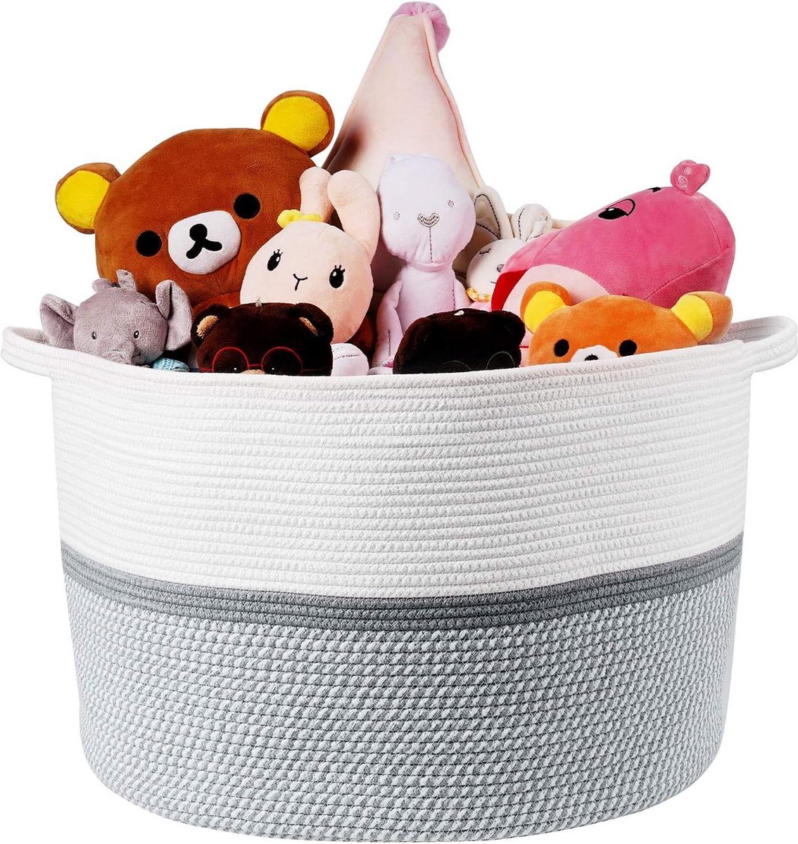 Goedkoopste Grote opbergmand - gevlochten wasverzamelaar voor kinderkamer - 55 x 35 cm