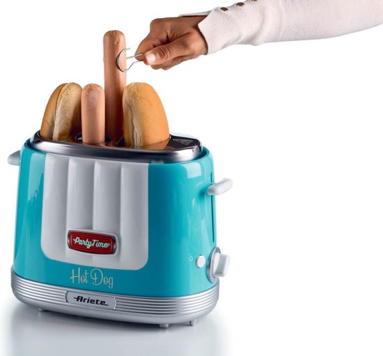 Ariete 0206/01 - 50's Style Hotdog maker - 650W - 2 Sleuven - Party Time - Blauw — afbeelding 5
