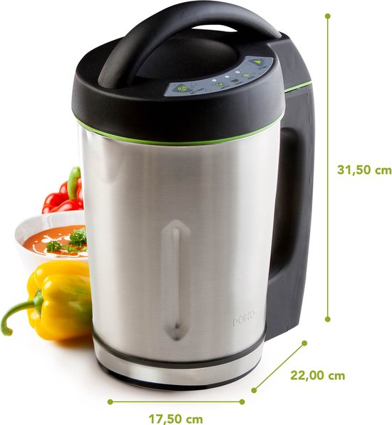 DOMO DO498BL Soepmaker – 1,6L – 3 programma’s – Blender – RVS