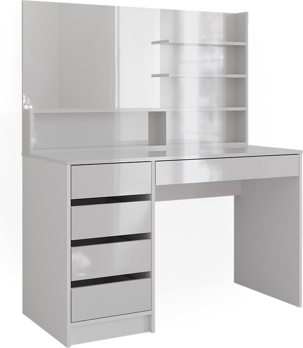 Vicco Kaptafel Sherry, Wit, 120 cm met spiegelplank