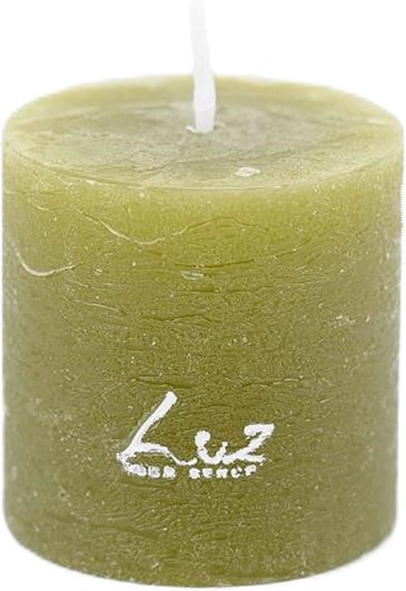 Rasteli Luz Your Senses Stomp Kaars Groen D 7 cm H 10 cm Voordeelaanbod Per 2 Stuks
