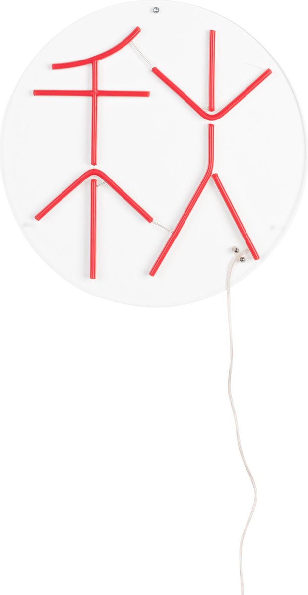 Dutchbone Sya Autumn Neon Wandlamp - Oranje