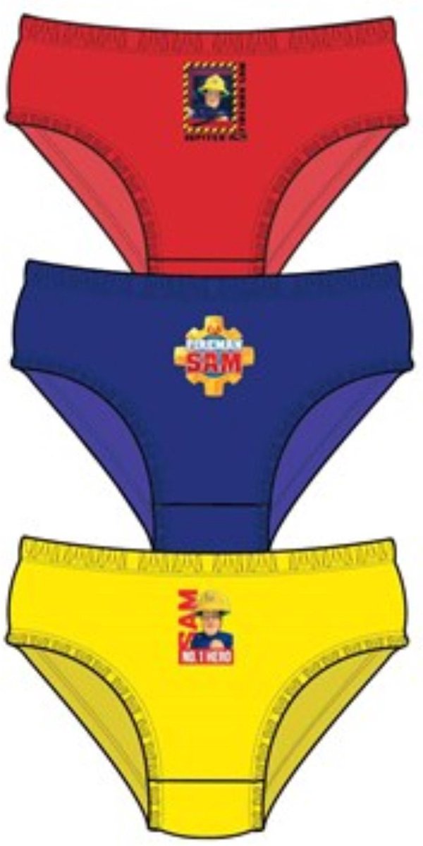 Brandweerman Sam - Onderbroeken - 3 stuks - Fireman Sam onderbroek - Maat 98/104