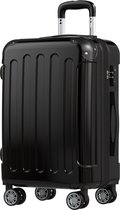 Bol.com TRVLMORE Handbagage Koffer - 45L - TSA Cijferslot - Lichtgewicht - Uitbreidbaar - Trolley - 54x36x22cm - Zwart aanbieding