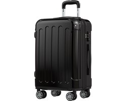 TRVLMORE Handbagage Koffer - 45L - TSA Cijferslot - Lichtgewicht - Uitbreidbaar - Trolley - 54x36x22cm - Zwart