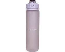 Foto: Cabau bloom waterfles drinkfles 1 liter silky lavender handige drinktuit unieke maataanduiding bpa lekvrij drinkfles met rietje volwassenen drinkfles volwassenen drinkfles 1 liter verschillende drinkflessen cadeau voor haar