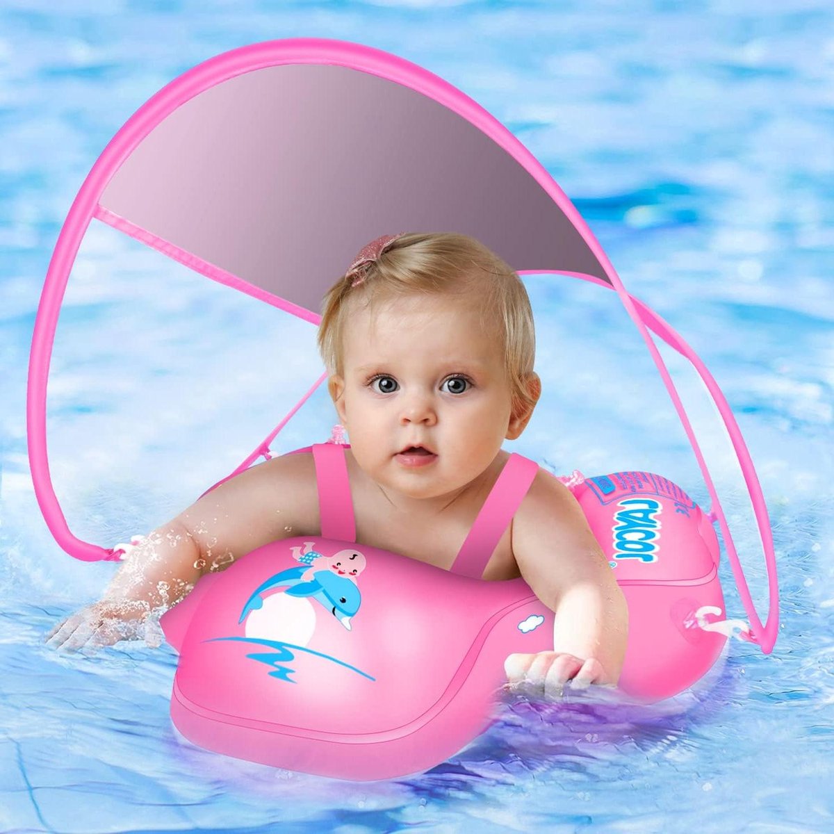 Zwemring Voor Baby's Met Waterpistool – Vliegtuigvorm, 3-6 Jaar, Max 24 Kg, Opblaasbaar, Met Handgrepen – Rood