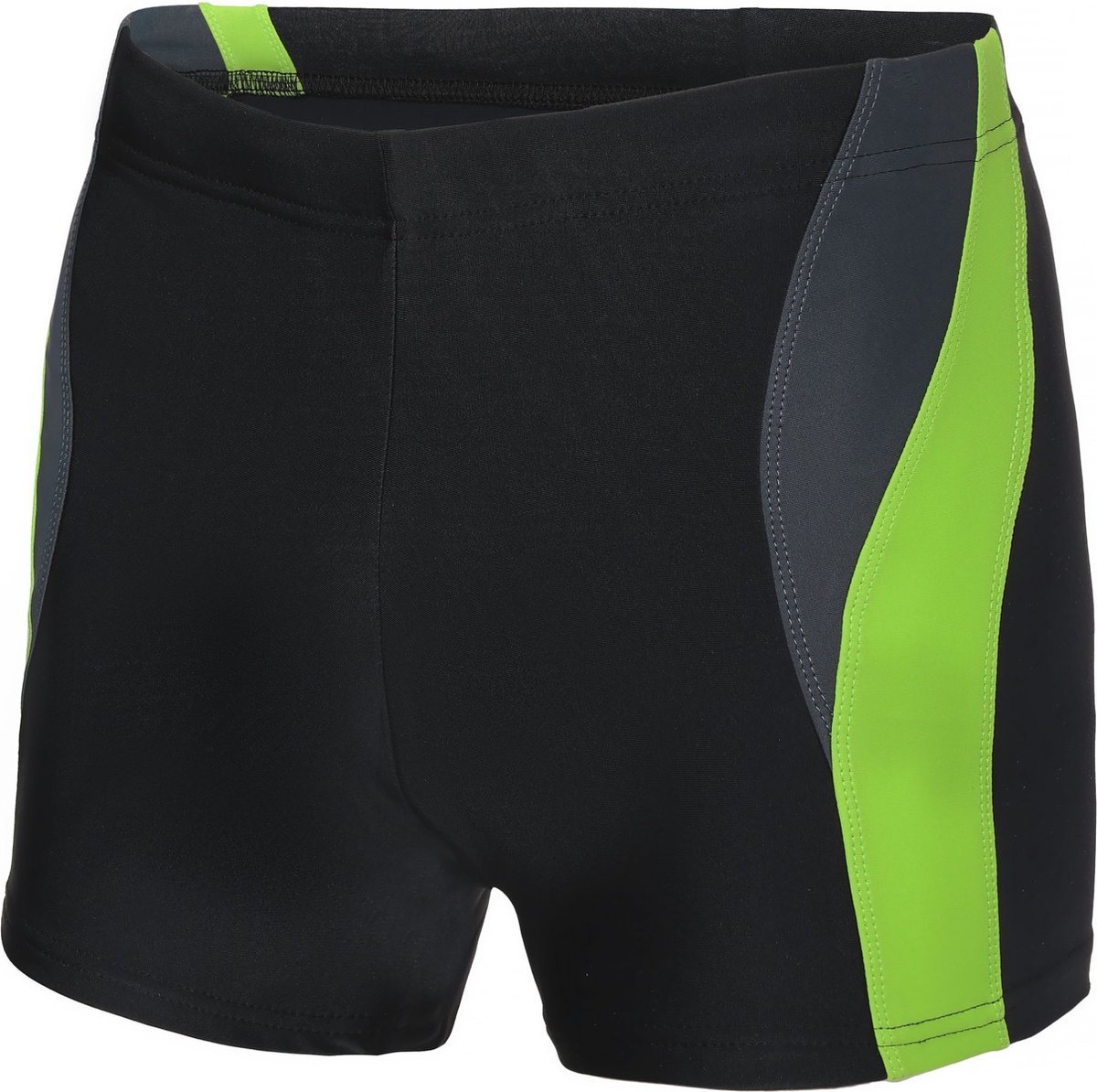 Ladeheid LA-LA40-255-SO Heren Zwembroek - Zwemshorts - sneldrogend - Koordsluiting - Polyester & Elastaan - Zwart/Grafiet/Groen - XL