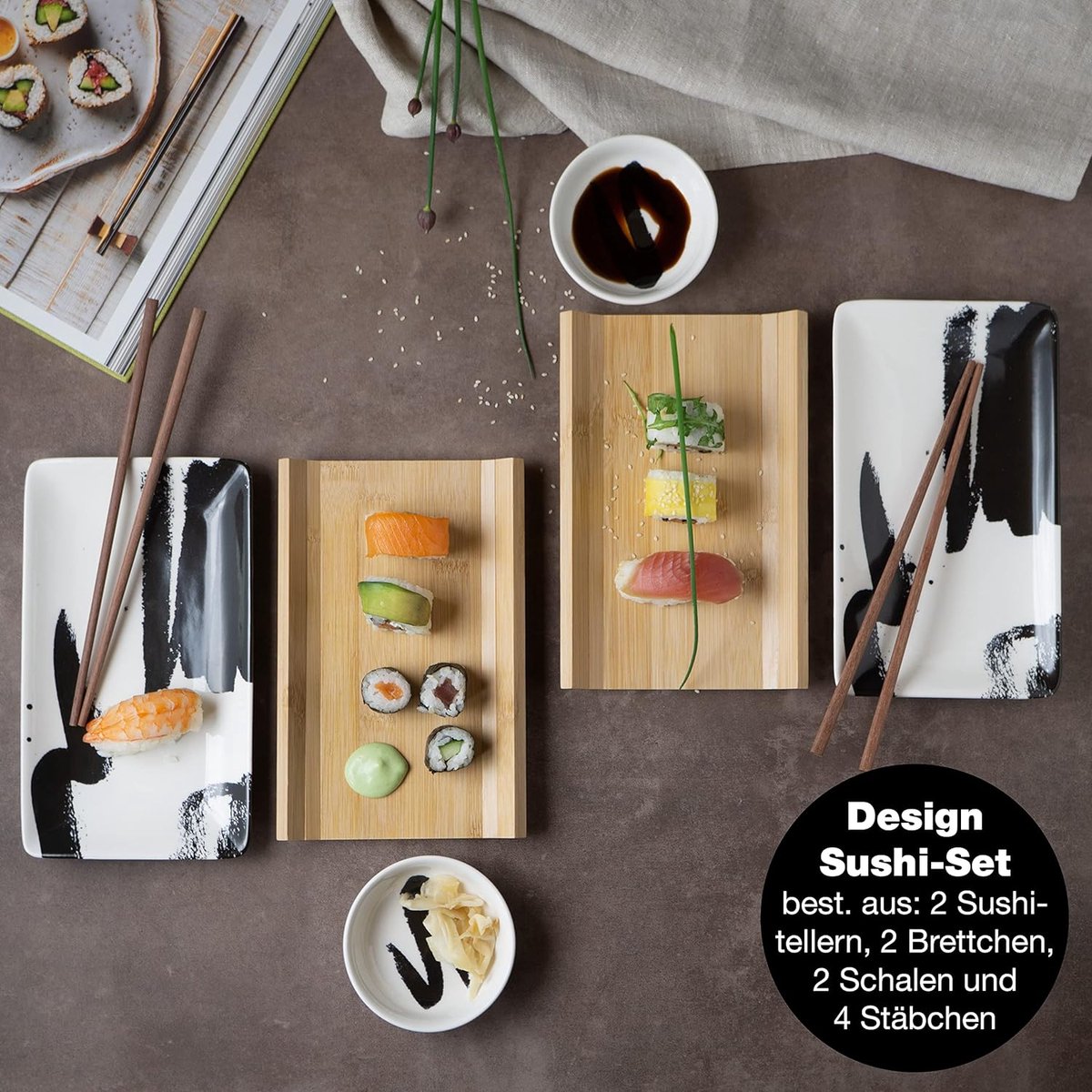 Eetstokjessteunen - Aziatische Serviezen - Sushi-serviesset