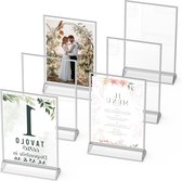 Présentoir Transparent Chevalet Supports Livre Acrylique Transparent - Lot 10 Présentoirs Inclinés Support Menu Restaurant