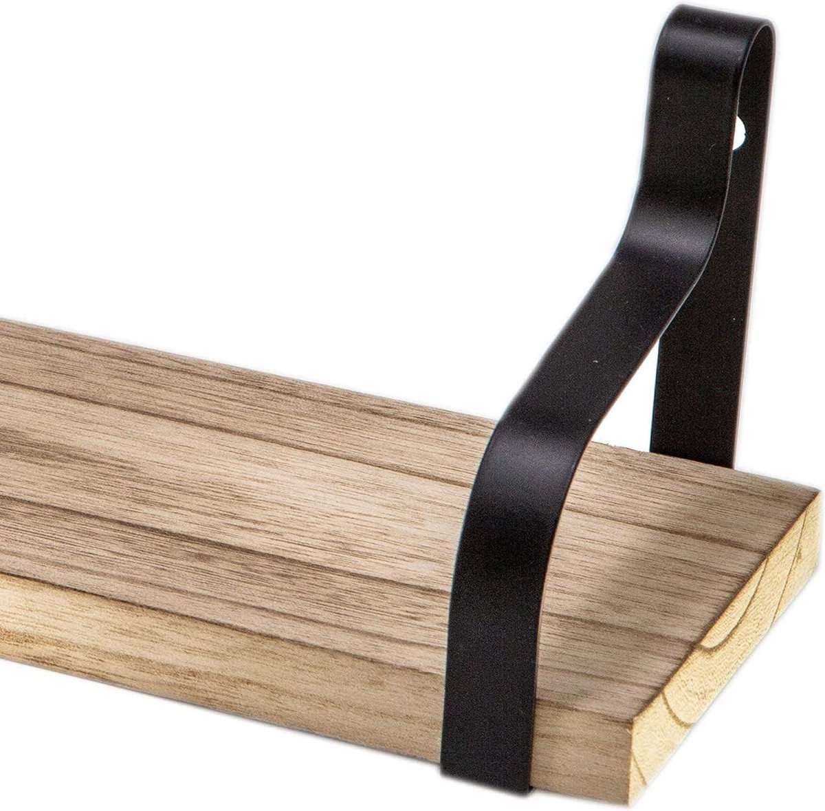 Nature Supplies Set van 4, 58 cm natuurlijk hout zwevende planken