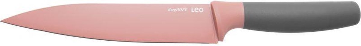 LEO Vleesmes roze 19 cm met beschermhoes - Roze -