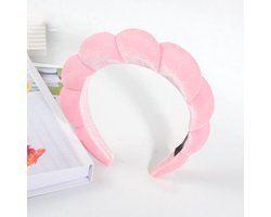 foto van Knaak Haarband make up – Spa- Roze – Blauw – Dames en Mannen - Diadeem make up – Haarband Skincare-TikTok