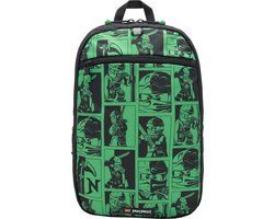 LEGO Small Extended Backpack, voor een jongen, Groen, Rugzak, maat: One size