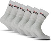 FILA - Crew Sportsokken | 6-Pack | Sports Socks | Maat 39/42 - Grijs
