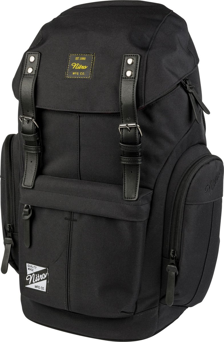 NITRO Vrije tijd rugzak Rugzak met laptopvak Daypacker Backpack 32L True Black Zwart