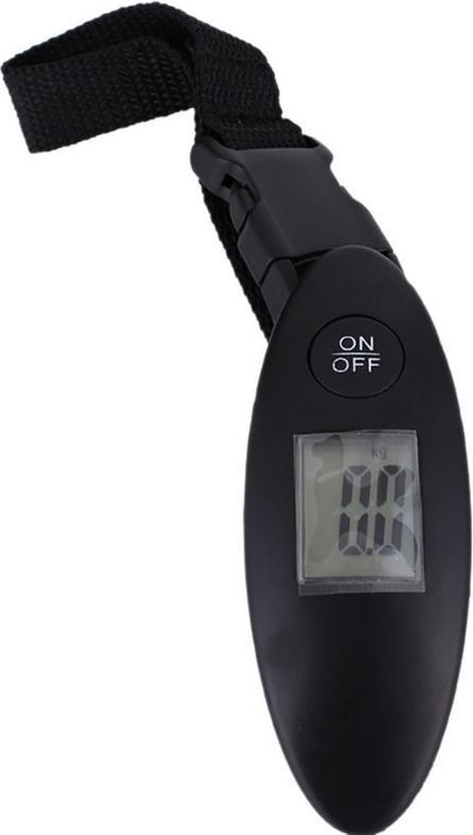 Digitale hand weegschaal | om bagage te wegen | meetbereik 100g - 40kg | zwart