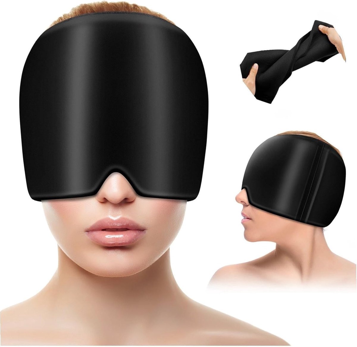 Verkoelend Hoofdmasker - Ontspannende Gelmuts - Verfrissend gelmasker - Ontspannend Koelmasker - Rustgevende Hoofdband