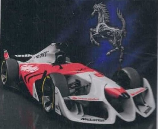 F1 - Ferrari - Mclaren - Peinture de diamants - 50x40 - pierres rondes - formule 1 - Voiture de Dream