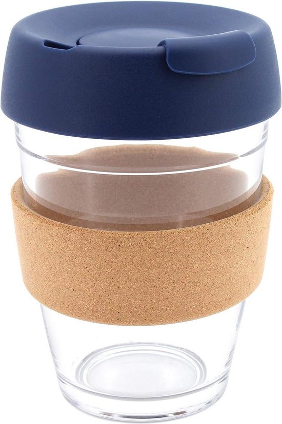herbruikbare glazen koffiemok - 18oz/530ml BPA-vrije warme drank