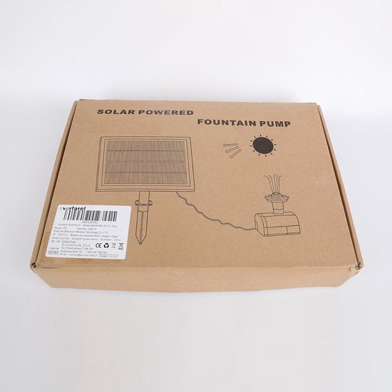 Luchtpomp op zonne-energie, 2,5 W, vijverpomp, zuurstofpomp voor vijver, outdoor, tuinvijver, visvijver, aquarium, beluchtingspomp, aquarium, met luchtslangen en luchtbelstenen en grondpen