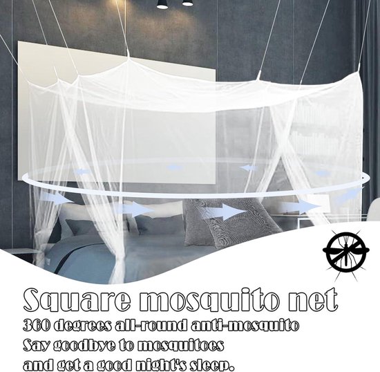 Klamboe Buiten Klamboe Xxl Tuin, 200 * 100 * 200cm Tweepersoonsbed Klamboe Vierkante Verplaatsbare Indoor Klamboe Voor Balkons Pergolas Zwemm