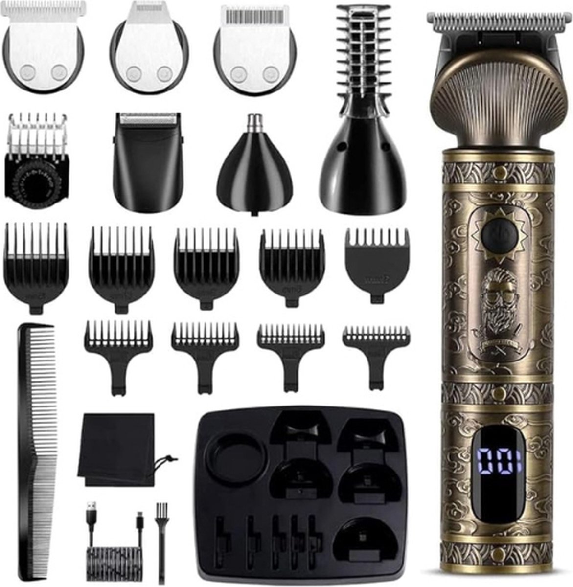 Bodygroomer mannen, Hair Trimmer Set Professionele Hair Trimmer Mannen Precisie Trimmer Baard Trimmer Shaver Mannen T-vormige Trimmer Neus Hair Trimmer Body Hair Trimmer 7 in 1