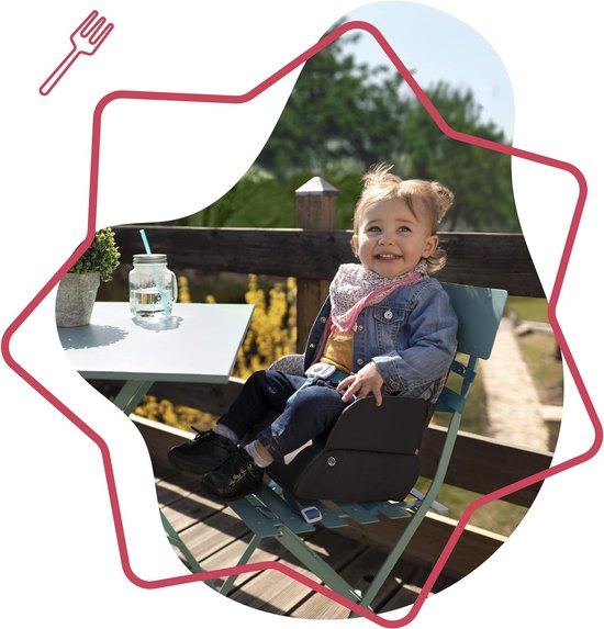 Kinderzitje Yummy Travel Grijs - Badabulle B009408 - veilig en comfortabel van Kinder — afbeelding 5