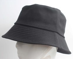 Bucket Hat - Effen 100% Katoen - UV Bescherming - Vissershoed - Unisex - Zwart