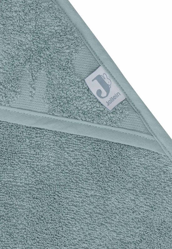 Jollein x Nijntje - Badcape Badstof 75x75cm - Baby Handdoek met Badcape, Omslagdoek, Badponcho - Miffy Jacquard Sea Green van Jollein — afbeelding 3