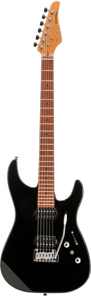 Fazley Sunset Series Sand Shark Black elektrische gitaar met gigbag