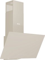 Bol.com Wiggo WE-D631G(C) - Schuine Afzuigkap - 60cm - Creme Glas aanbieding